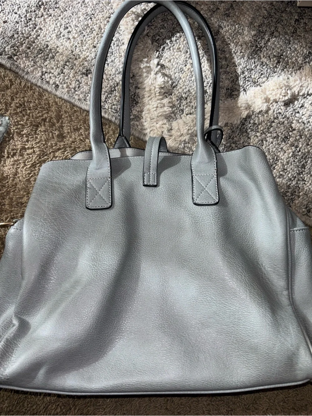 Target Light Gray Tote with Gold Hardware